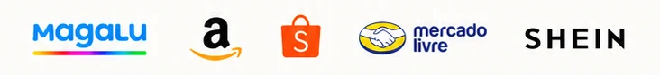 Magalu, Amazon, Shopee, Mercado Livre e Shein